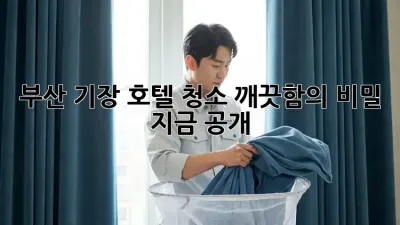 부산 기장 호텔 청소✨ 깨끗함의 비밀, 지금 공개!